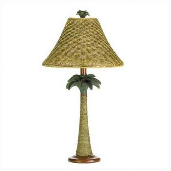 C. Alan 37989 Palm Tree Rattan Lamp