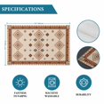 thumbnail image 6 of Boho Geometric Placemats Set of 8, Country Ethnic Nation Abstract Motifs Placemats for Dining Table, Place Mats for Kitchen Tabletop, Waterproof Wipeable Dining Table Mats Set, 6 of 9