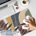 thumbnail image 4 of Long Mouse Pads for Desk,Brown Boho Geometric and Plant Pattern Desk Mats on Top Of Desks, Desk Mouse Pad Extra Large with 3mm Non-Slip Base and Stitched Edge for Gaming,Office,Work,Home 31.5"x15.7", 4 of 6