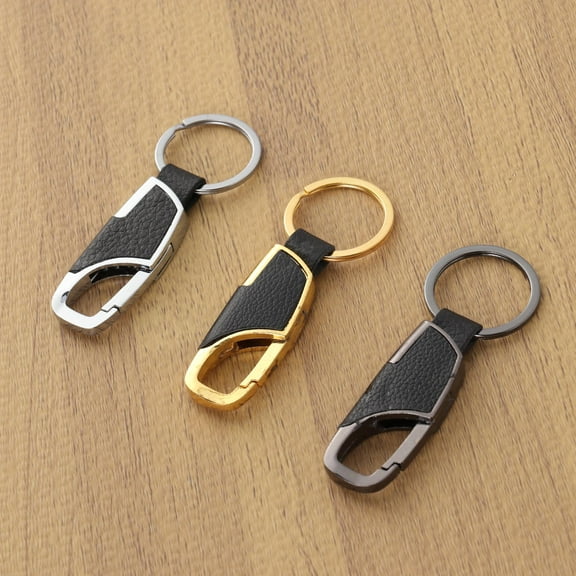 COSMOBETTY 3Pcs Metal Keyring for Cars Simple Design Key Chain for Personal Use