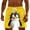 Yellow, variant on Ynynloco Funny Cartoon Men's Beach Shorts Swim Trunks Quick Dry Casual Swim Shorts with Pockets