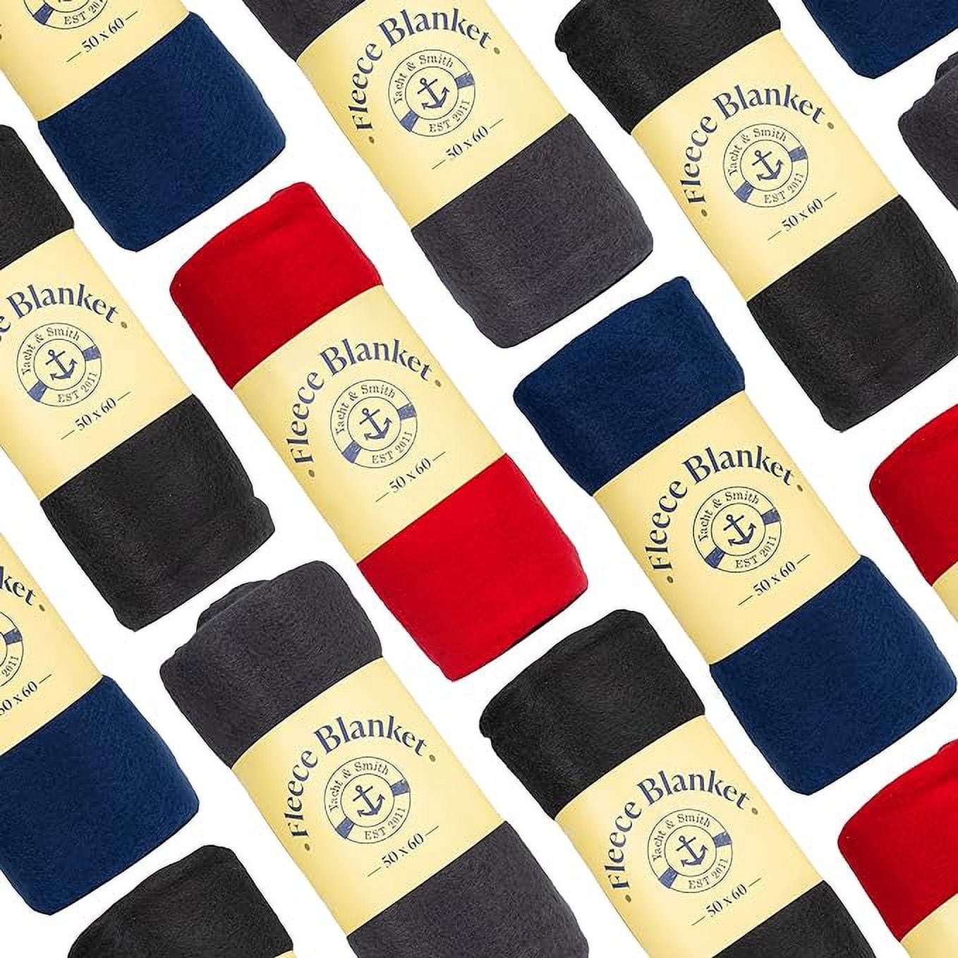 SOCKS'NBULK Soft Fleece Blankets 50 X 60, Lightweight, Cozy Warm Throws Dark Colorful Blanket Sofa Travel Outdoor, Wholesale