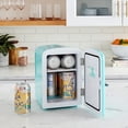 thumbnail image 2 of Arctic Chef Portable Mini Retro 6 Can Beverage Refrigerator, Blue, 2 of 7