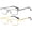 Gold & Gunmetal, variant on 2 Pairs of Business Spring Hinges Rectangle Reading Glasses 1.00 for Men Anti-blue Light Presbyopic Glasses Metal Readers +1.00