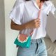 thumbnail image 3 of Bolso Mini bandolera para mujer, cadena acrílica, bandolera de piel sintética de Color Hit para mujer, 3 of 6