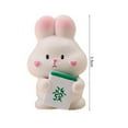 thumbnail image 6 of sunsanly Rabbit Statue Vivid Appearance Resin Cute Miniature Bunny Figurine Desktop Ornament Home Decor, 6 of 8