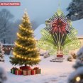 thumbnail image 3 of Stylish Metal Hanging Christmas Tree Wind Spinner - Festive Design with Layered Green Tree and Vibrant Fireworks for Garden Decor, 3 of 7