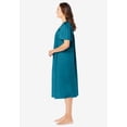 thumbnail image 3 of Only Necessities Plus Size Short Silky Lace-Trim Gown, 3 of 6
