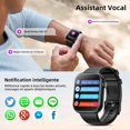 thumbnail image 4 of Reloj inteligente deportivo con llamadas Bluetooth, frecuencia cardíaca, presión arterial, 1,85 pulgadas, 4 of 5