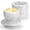 White Grey-3.5"L x 3.5"W x 4"H, variant on Butter Keeper Crock Viva Jade 3.5"L x 3.5"W x 4"H Kitchen Storage