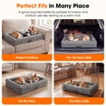 thumbnail image 6 of Orthopedic Dog Bed Large Waterproof Pet Sofa Bed Four-Sided Bolster Cushion Dog Couch with Removable Washable Cover,Gray, 6 of 10