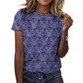 thumbnail image 3 of Haunted Mansion Lotus Leaf Neck T-Shirt Long Sleeve Women'S T Shirt Elegant Fashion Tops & Tees, 3 of 8