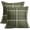 Green, variant on Fall Grey Orange Plaid Pillow Covers 18x18 Set of 2 Buffalo Tartan Print Autumn Themed Decorative Throw Pillows Outdoor Pillowcase Square Linen Farmhouse Cushion Case Decor for Couch Sofa Bed