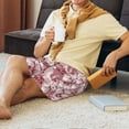 thumbnail image 6 of Kdxio Orchids Flowers Print Mens Sleep Shorts Bottoms Soft Comfy Pajama Wear Pants with Drawstring Pockets, 6 of 7