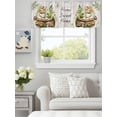 thumbnail image 4 of Sweet Home Words Frog Valances for Windows,Kitchen Valance Rod Pocket Short Curtain, Coffee Mushroom on Wood Board Valance Curtain Window Valances for Bedroom Bathroom Living Room 42x12in, 4 of 9