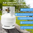 thumbnail image 3 of Flame King 3LB Empty Steel Propane Tank LP Cylinder with Built-in Gauge and OPD Valves, 3 of 14