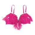 thumbnail image 2 of Sujetador Para Danza Del Vientre Con Lentejuelas Brillantes Y Borlas En La Parte Superior Party Club Rose Red Sunnimix Sujetador de danza del vientre para mujer, 2 of 8
