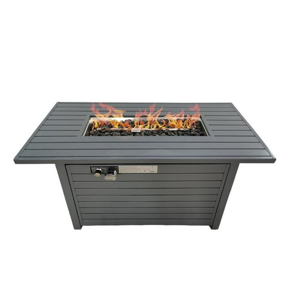 Afuera Living Contemporary Steel Outdoor Fire Pit Table with Lid