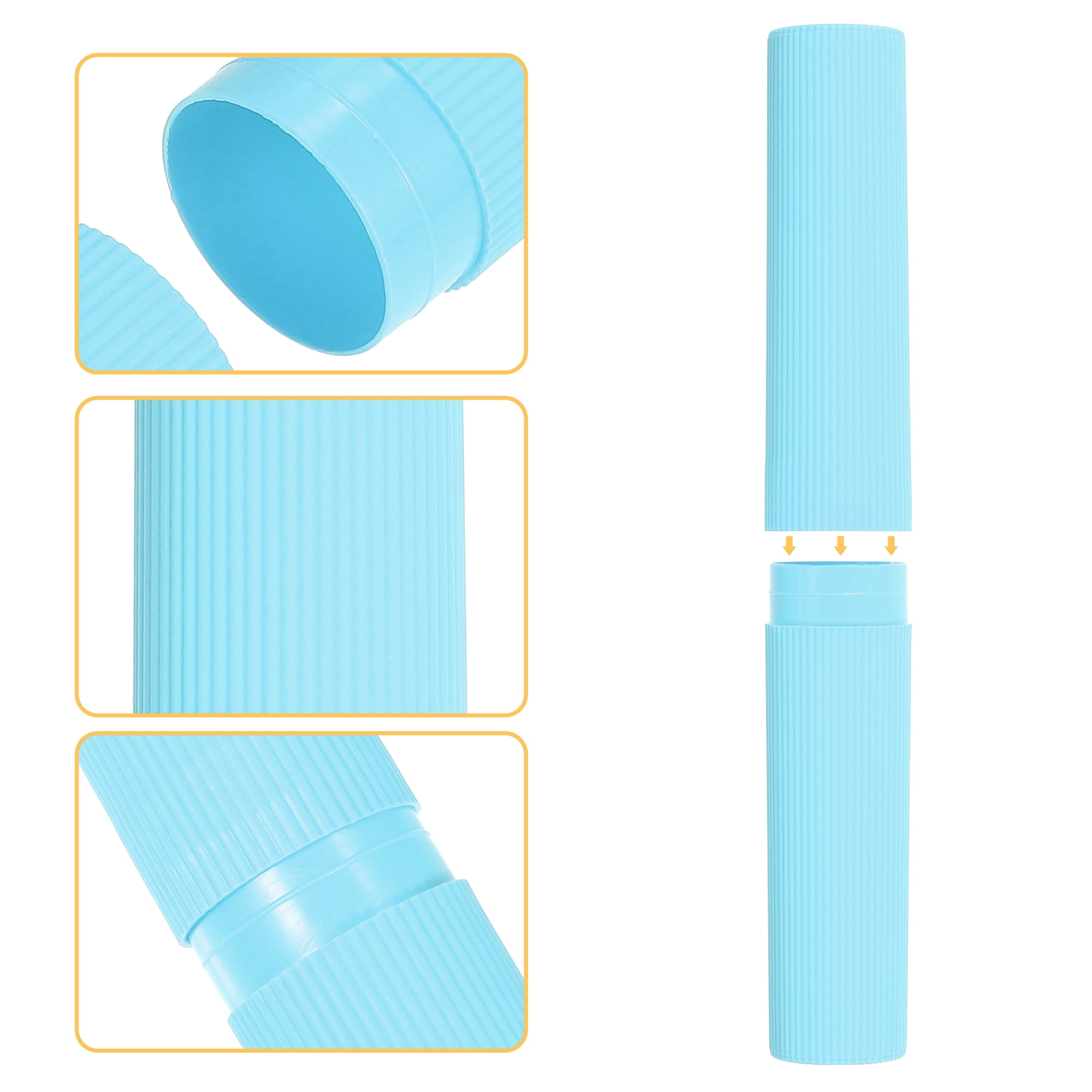 Unique Bargains Sky Blue Toothbrush Holder, Vertical Stripes