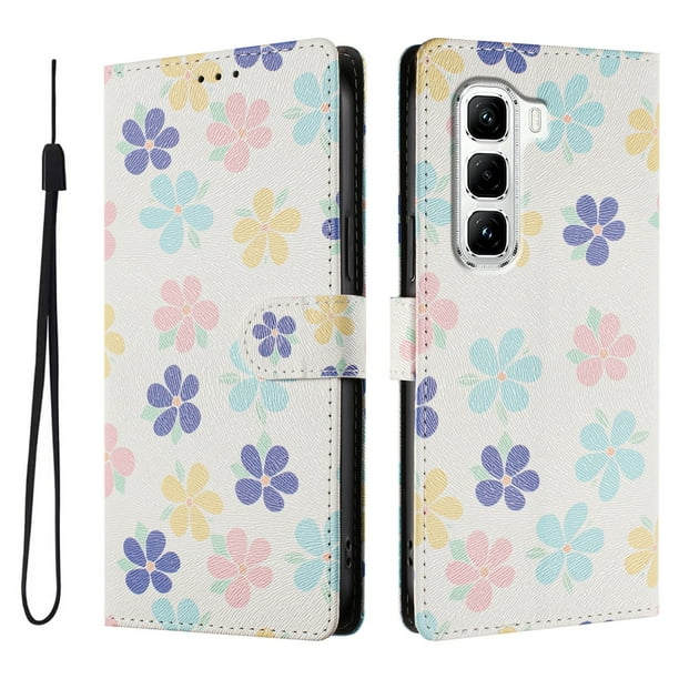 FOXDOCK Funda Tipo Cartera para infinix Hot 50 Pro 4G con Soporte y Correa – Diseño de Patrones Lindos