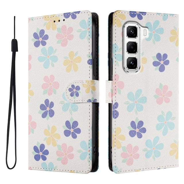 FOXDOCK Funda Tipo Cartera para infinix Hot 50 Pro 4G con Soporte y Correa – Diseño de Patrones Lindos