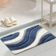 thumbnail image 1 of Alfombra de baño, 24x16 pulgadas, suave y absorbente, fibra fina, antideslizante, lavable a máquina, uso en el hogar, antideslizante, 40*60CM, azul, 1 of 6