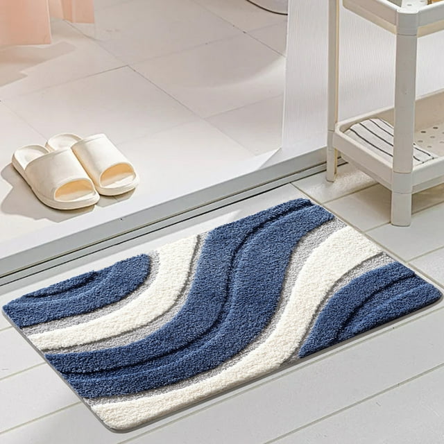HOZADOIE Bathroom Cushion Bath Bathroom Carpet Mat 24X16 Inches Soft and Absorbent-Fine Fiber Bath Blanket Non Slip and Soft Bath Blanket Machine Washable