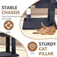 thumbnail image 6 of FDW Cat Tree 37 Inch Tall Cat Tower Kitten with Scratching Posts and Perches Indoor Activity Center for Cats (Dark Grey), 6 of 7