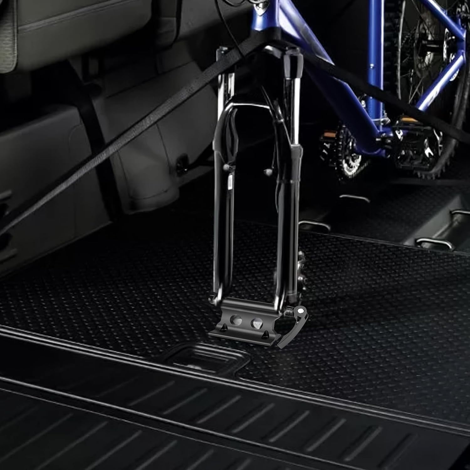 ABPETE 2PCS Bike Rack Carrier Fork Mount Universal Alloy Bike Block Fork Lock Mount Securely Holds All Bicycles & Fits Any Flat Surface for Safe Transportation