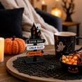 thumbnail image 3 of Halloween Table Decorations 6 Inch Spooky Indoor Wooden Sign, Halloween Home Decor for Halloween Party Haunted House Display, White Black Orange Accent, 1 Piece, 3 of 5
