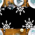 thumbnail image 4 of Deals Qaailabf 2025 Christmas Snowflake Table Flag White Coffee Cup Printed Tablecloth Holiday Table Decoration Tablecloth Tea Flag, 4 of 5