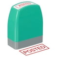 thumbnail image 1 of Posted Notice Stamp Self Inking Red Ink Office Stamps Pre Inked Message Stamp Refillable Business Stamp, Green, 1 of 7