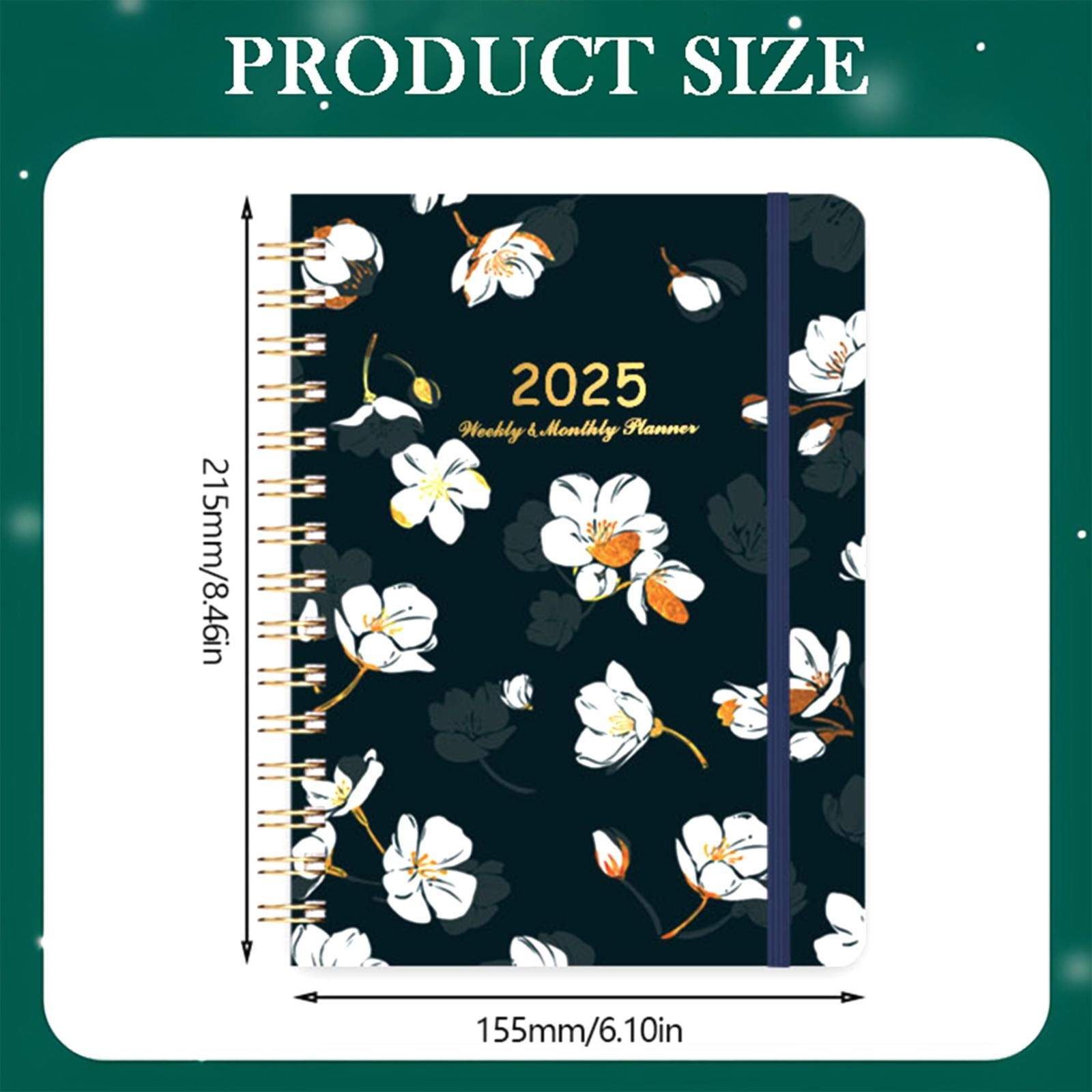 Walmart Deals 2025!2 Packs Notebook,2025 Planner Jan. To Dec. 2025