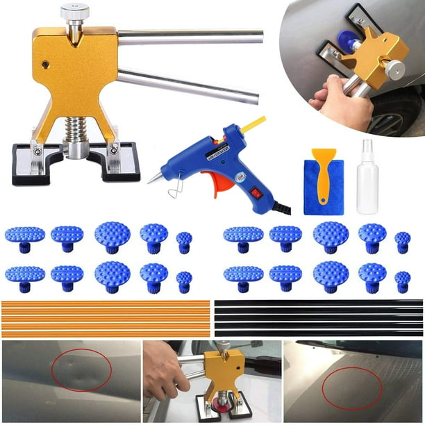 Auto Body Paintless Dent Repair Tool, Car Dent Puller with Hot Glue Gun