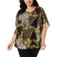 thumbnail image 1 of NY Collection Blusa tipo jersey con capas para mujer, amarillo, 1X, 1 of 1