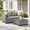 Light Gray, variant on Ebello 5-Piece Modular Conversation Set, Outdoor Patio Sectional Sofa with Glass Coffee Table, Rattan Garden Furniture, GLG(Light Gray)
