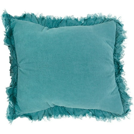 Saro Leona Ruffled Linen Throw Pillow Walmart Com