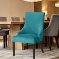 thumbnail image 2 of VMWMSSR Stretch Full Wrap Dining Chair Slipcover, Thick Elastic Soft Upholstered Chair Cover, Resistant Universal Furniture Seat Protector Cover For Home Kitchen(Dark Blue-22"), 2 of 5
