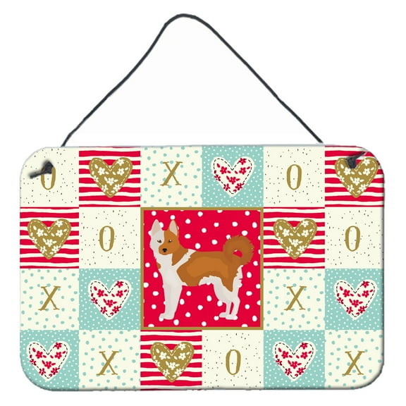 Carolines Treasures CK5869DS812 Nordic Spitz Love Wall or Door Hanging Prints 8x12 multicolor