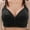 Black, variant on Wireless Bra for Women, Lace Flower Gathered Design, Full Coverage DD to G Cup, Comfortable Everyday and Sleepwear, in Beige