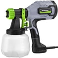 thumbnail image 2 of WORKPRO Paint Sprayer, 600W HVLP Spray Gun with 4 Nozzles, 3 Spray Patterns, Adjustable Flow, 44 Fl. Oz (1300 ml) Container, for Furniture, Cabinets, Walls, Doors, 2 of 12