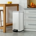 thumbnail image 3 of TLSUNNY 13.2 Gal Slim Kitchen Trash Can, Stainless Steel Trash Can, w/Silent Foot Pedal, for Home, Office, 3 of 8