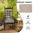 thumbnail image 6 of TOPCHANCES Water-Resistant Comfortable, Rocking Chair Cushion Polyester Leaves Fiber Gray, 2 Pieces, 6 of 8