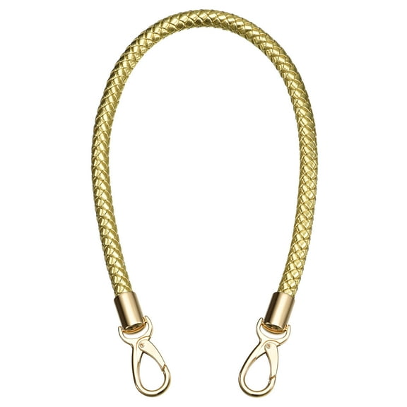 Uxcell 60cm/23.6" Braided Leather Purse Replacement Strap for Handbag, Gold
