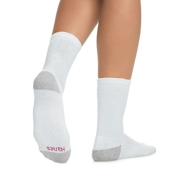 Hanes - Hanes Cushioned Women's Crew Athletic Socks 10-Pack, Color ...