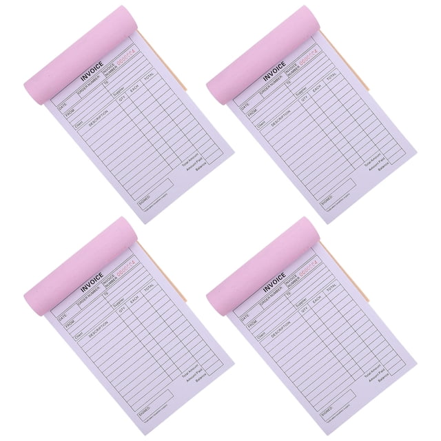 PAMINGONO 4Ud Pad De Facturas Manuscritas Para Tienda Con De Orden Y Recibo