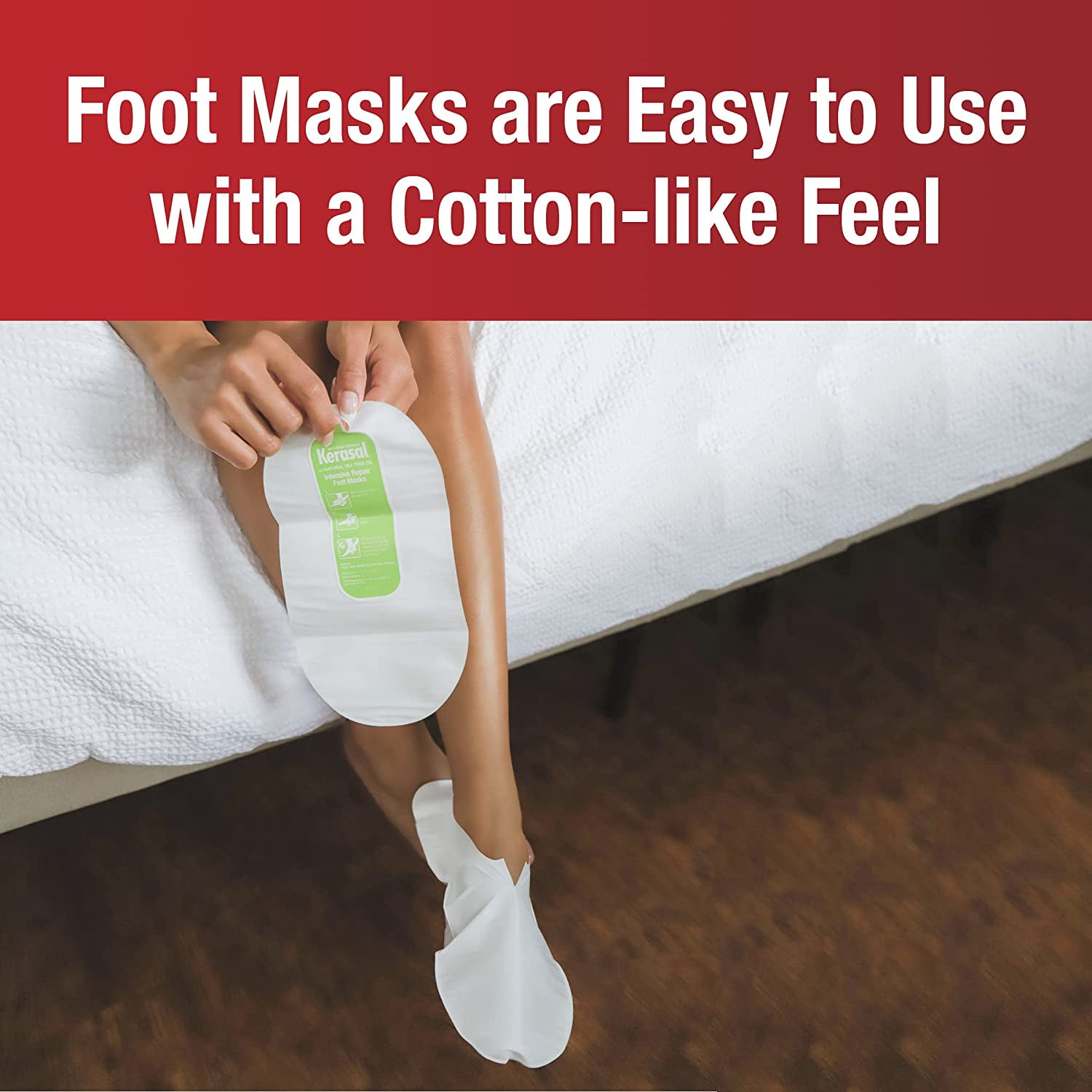 (2 pack) Kerasal Intensive Repair Foot Mask for Cracked Heels and Dry feet,  1 Pair