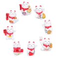 thumbnail image 2 of 8 Pcs Home Decoration Miniature Fortune Cat Wealth Figurine Lucky Cat Figurines Car Interior Decoration Lucky Cat Statue, 2 of 4
