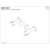 Kingston Brass Berwyn 18-Inch Stainless Steel Grab Bar - 1-1/4" Diameter, Polished Brass Finish