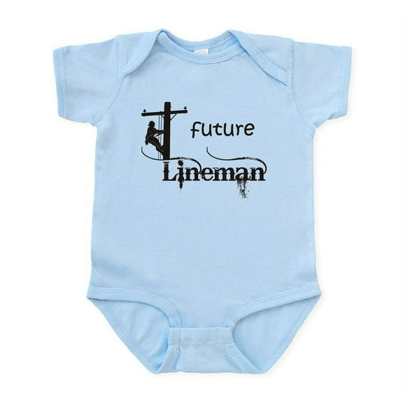 CafePress - Future Lineman1_Black Body Suit - Baby Light Bodysuit, Size Newborn - 24 Months